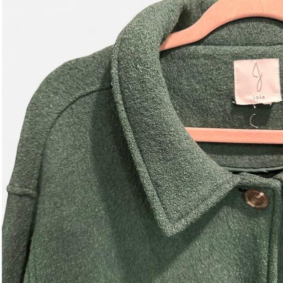 Joie Wool Blend Olive Green Work Coat Effortless Chic Boho Classic Casual - Picture 4 of 9